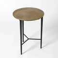 GLOBAL VIEWS CIRCLE ETCHED ACCENT TABLE - Side