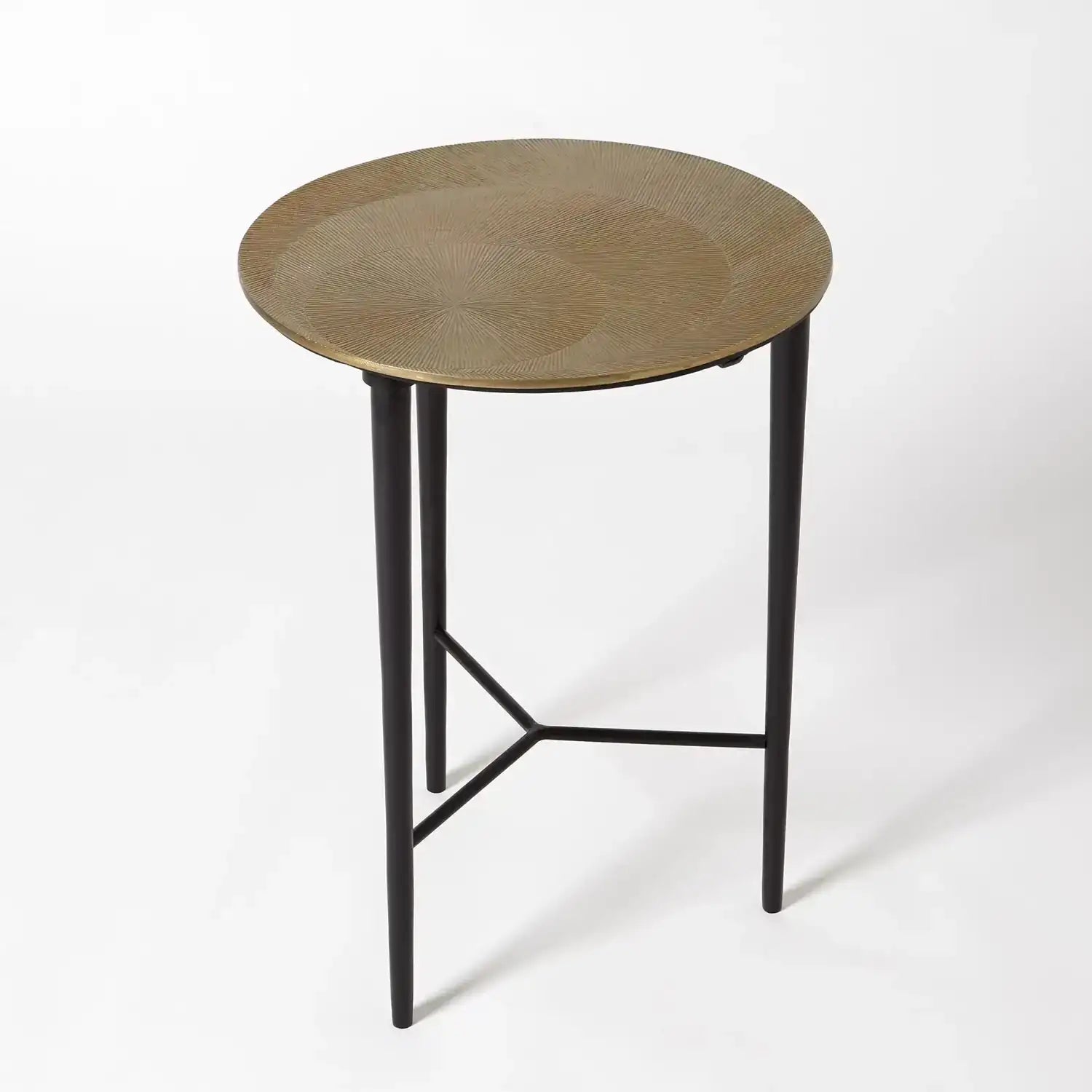 GLOBAL VIEWS CIRCLE ETCHED ACCENT TABLE - Side
