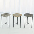 GLOBAL VIEWS CIRCLE ETCHED ACCENT TABLE - Side
