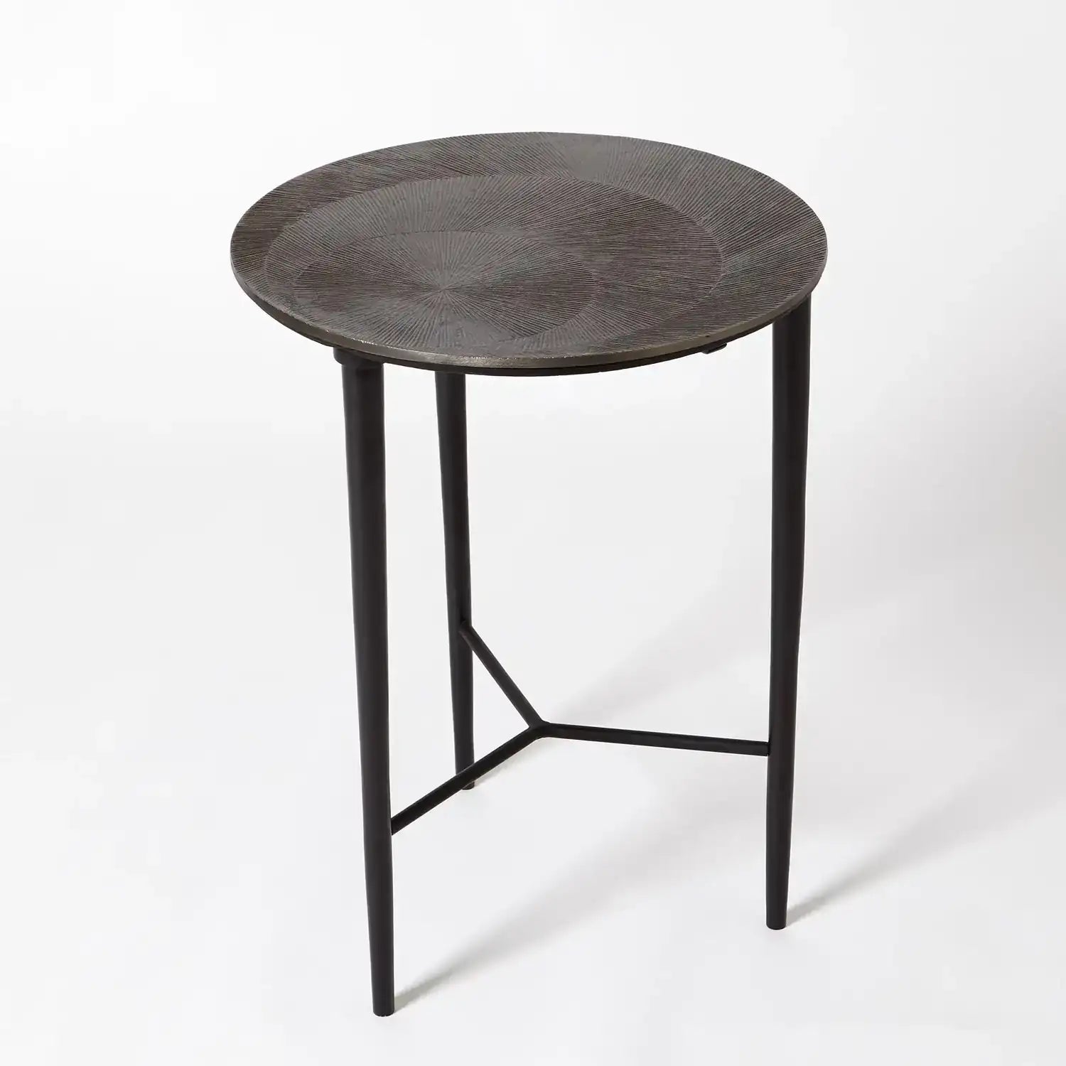 GLOBAL VIEWS CIRCLE ETCHED ACCENT TABLE - Side