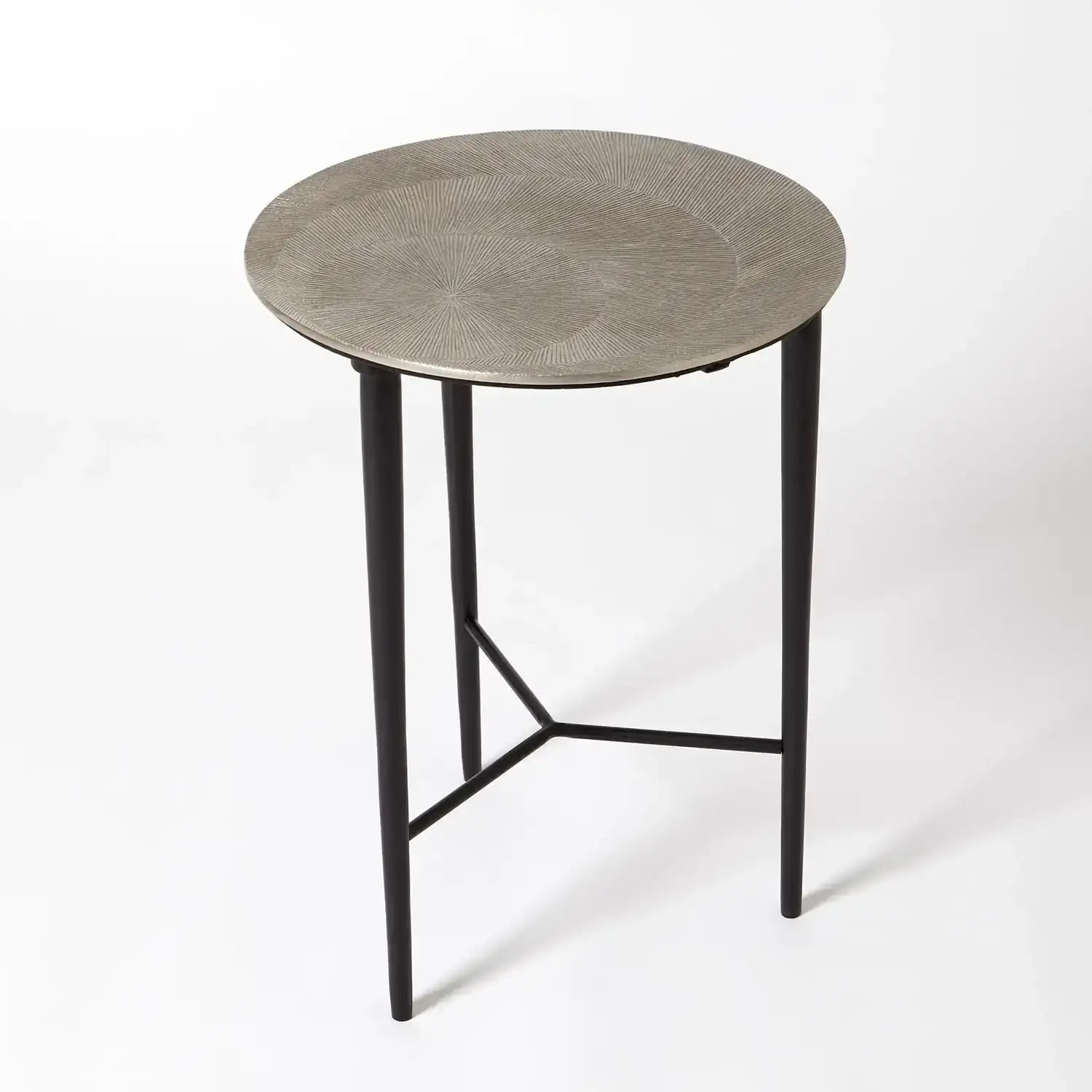 GLOBAL VIEWS CIRCLE ETCHED ACCENT TABLE - Side