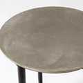 GLOBAL VIEWS CIRCLE ETCHED ACCENT TABLE - Side
