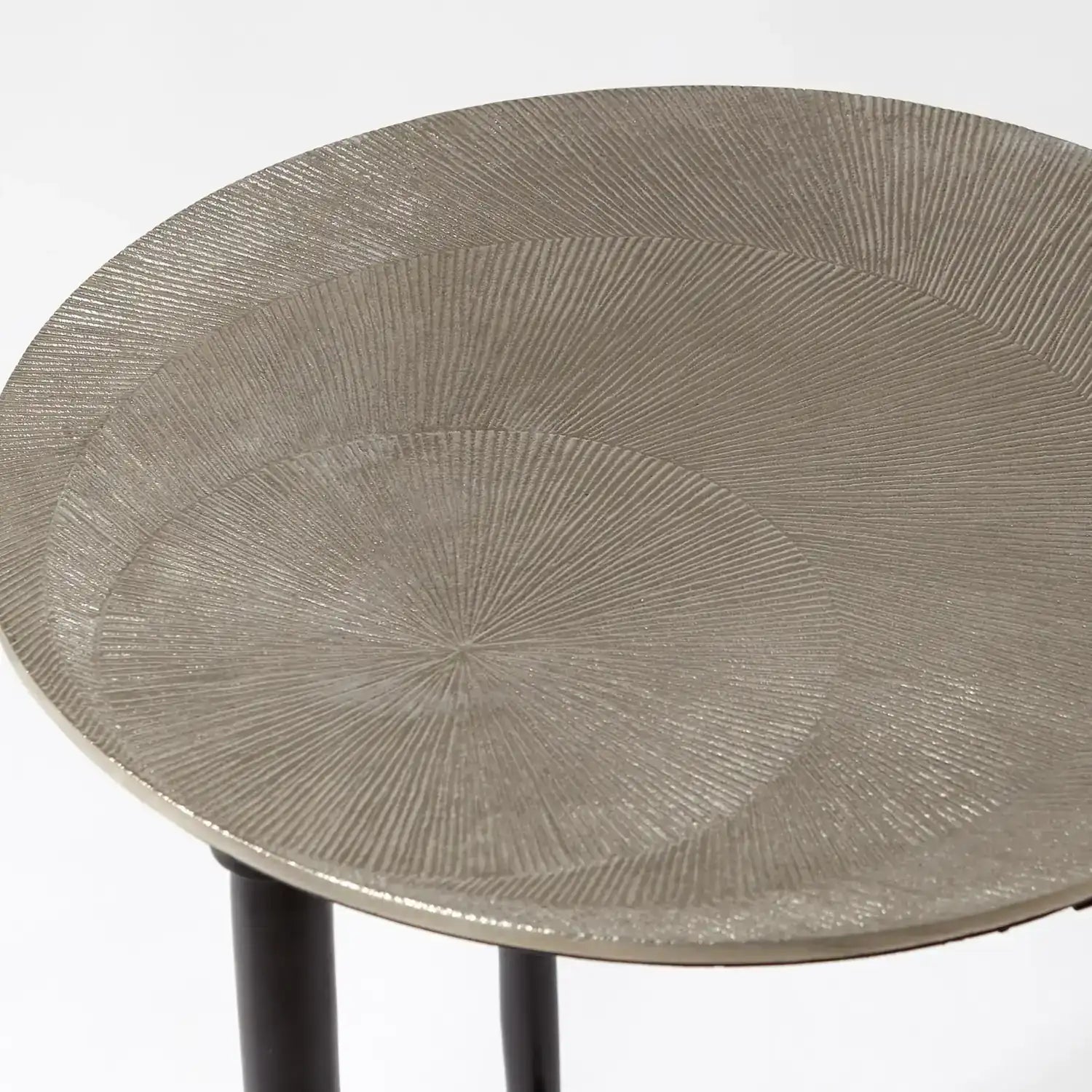 GLOBAL VIEWS CIRCLE ETCHED ACCENT TABLE - Side