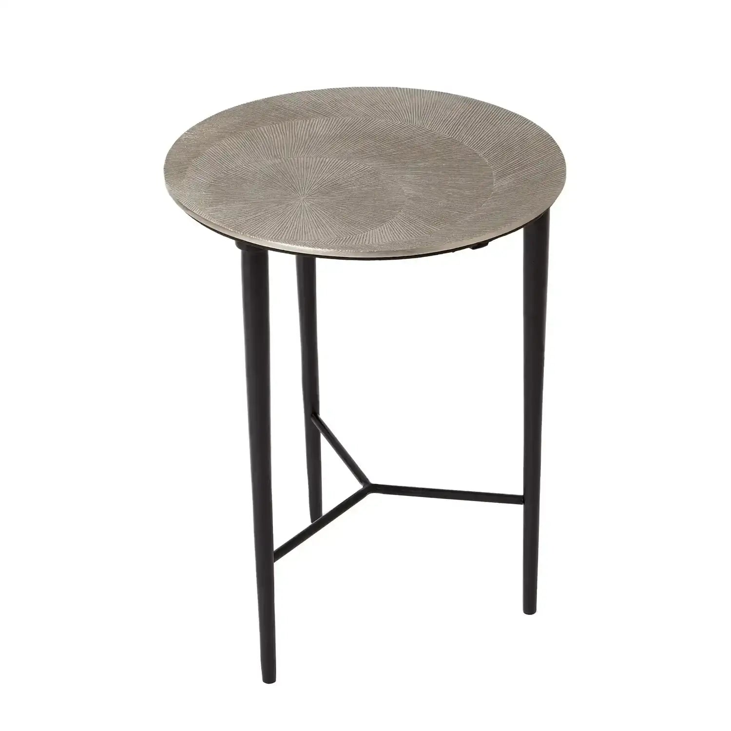 GLOBAL VIEWS CIRCLE ETCHED ACCENT TABLE - Side