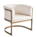 GLOBAL VIEWS REGAN BARREL CHAIR W/IVORY HAIR - Lounge