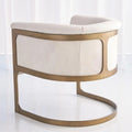 GLOBAL VIEWS REGAN BARREL CHAIR W/IVORY HAIR - Lounge