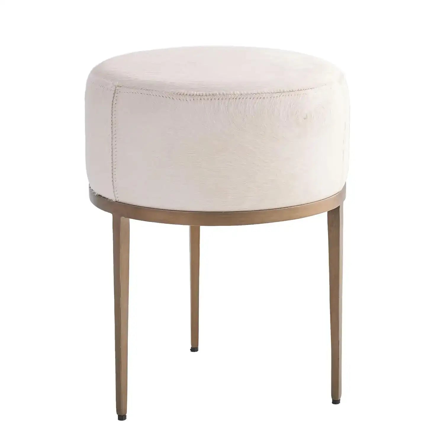 GLOBAL VIEWS URBAN STOOL W/IVORY HAIR - Bar Stools