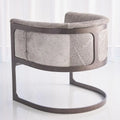 GLOBAL VIEWS REGAN BARREL CHAIR W/GREY HAIR - Lounge