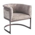 GLOBAL VIEWS REGAN BARREL CHAIR W/GREY HAIR - Lounge