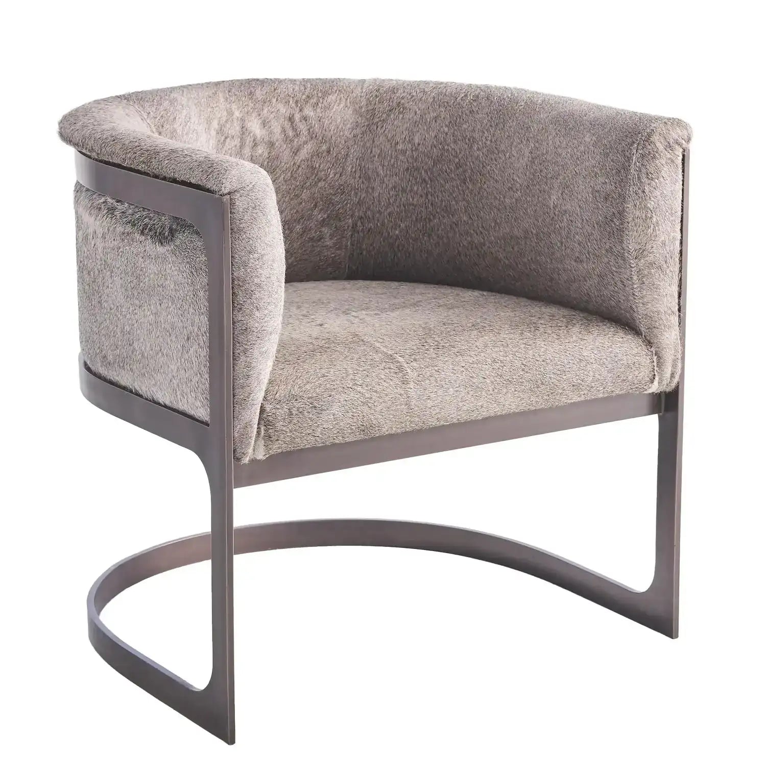 GLOBAL VIEWS REGAN BARREL CHAIR W/GREY HAIR - Lounge