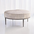 GLOBAL VIEWS URBAN OTTOMAN W/GREY HAIR - Benches, Ottoman, Stools
