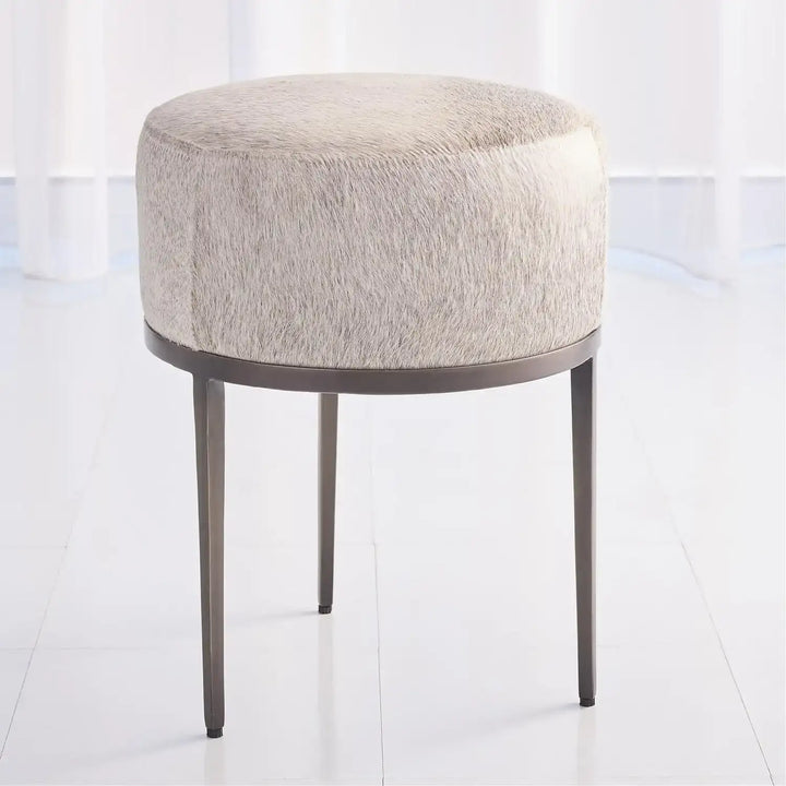 GLOBAL VIEWS URBAN STOOL W/GREY HAIR - Bar Stools