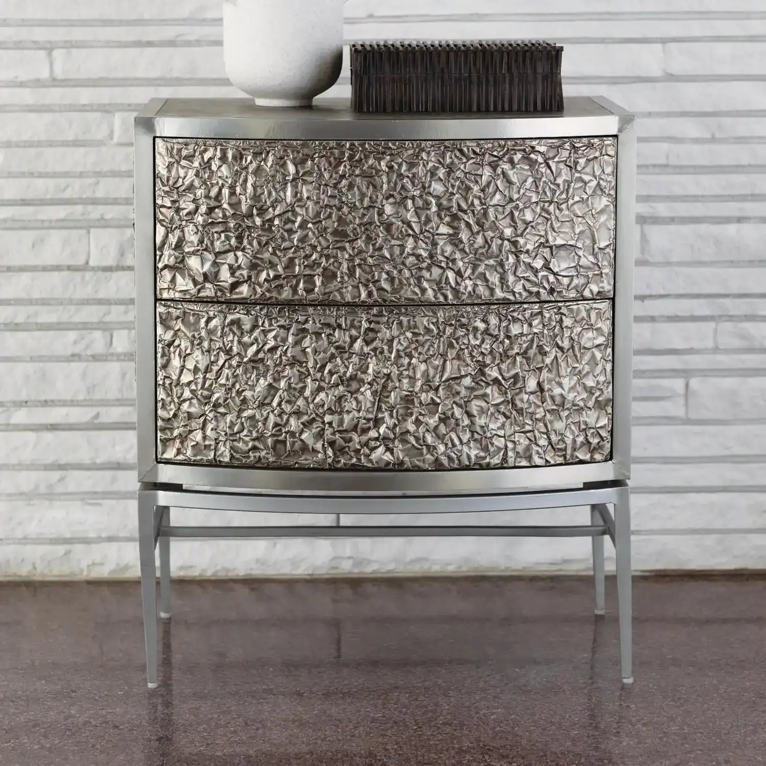 GLOBAL VIEWS CRINKLE BEDSIDE CHEST - Beds