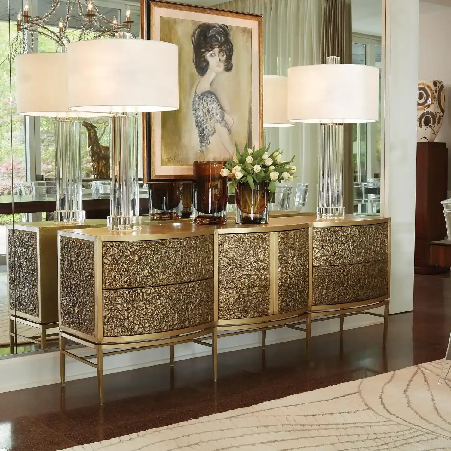 GLOBAL VIEWS CRINKLE LONG CABINET - Cabinets & Bar