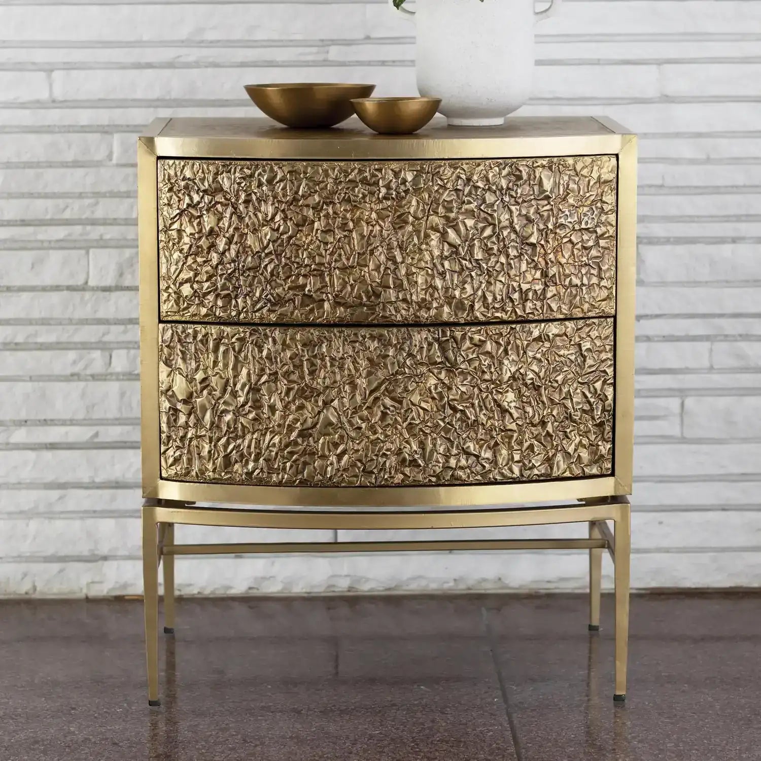 GLOBAL VIEWS CRINKLE BEDSIDE CHEST - Beds