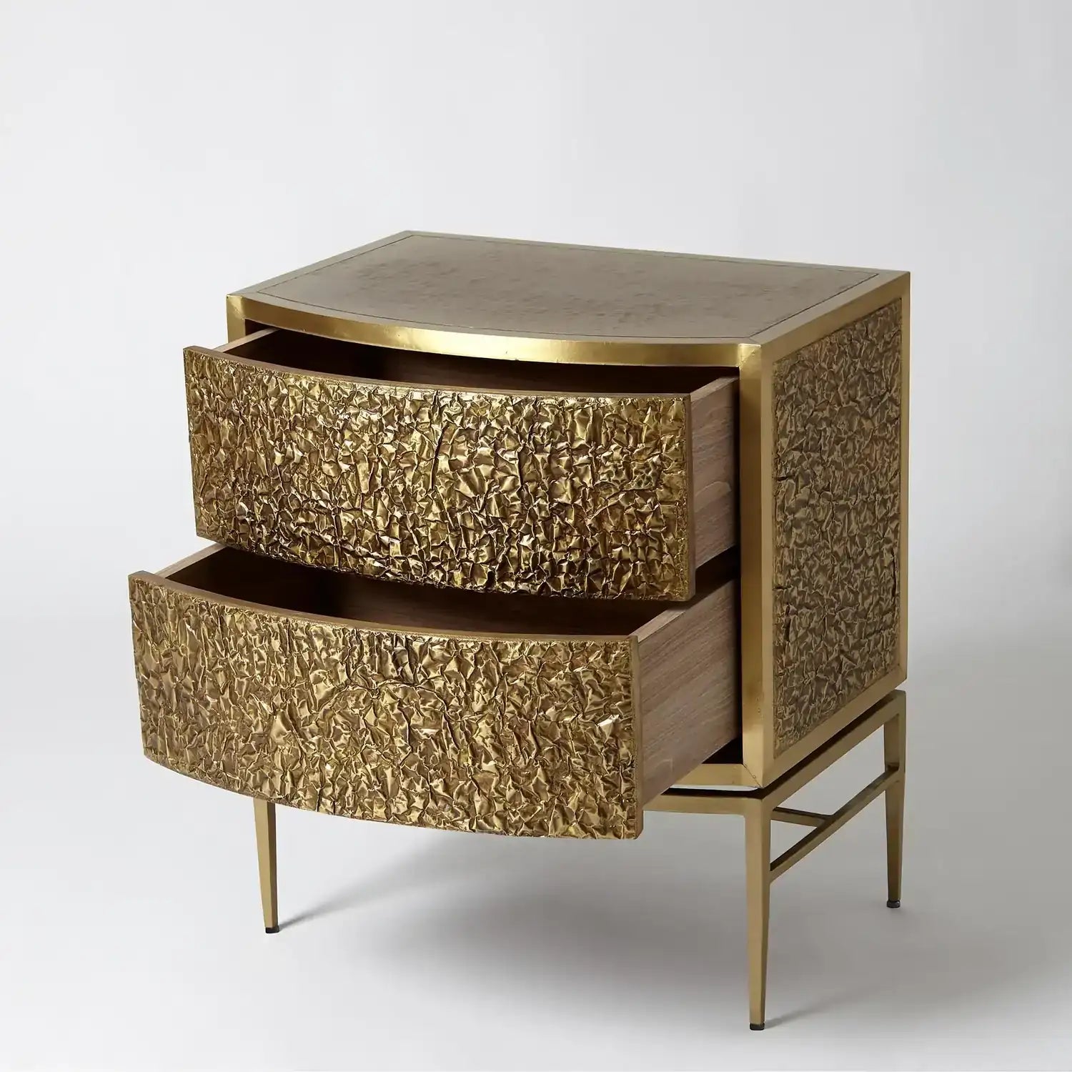 GLOBAL VIEWS CRINKLE BEDSIDE CHEST - Beds