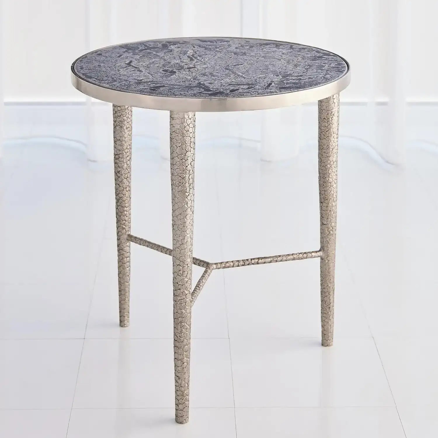 GLOBAL VIEWS HAMMERED END TABLE - Side