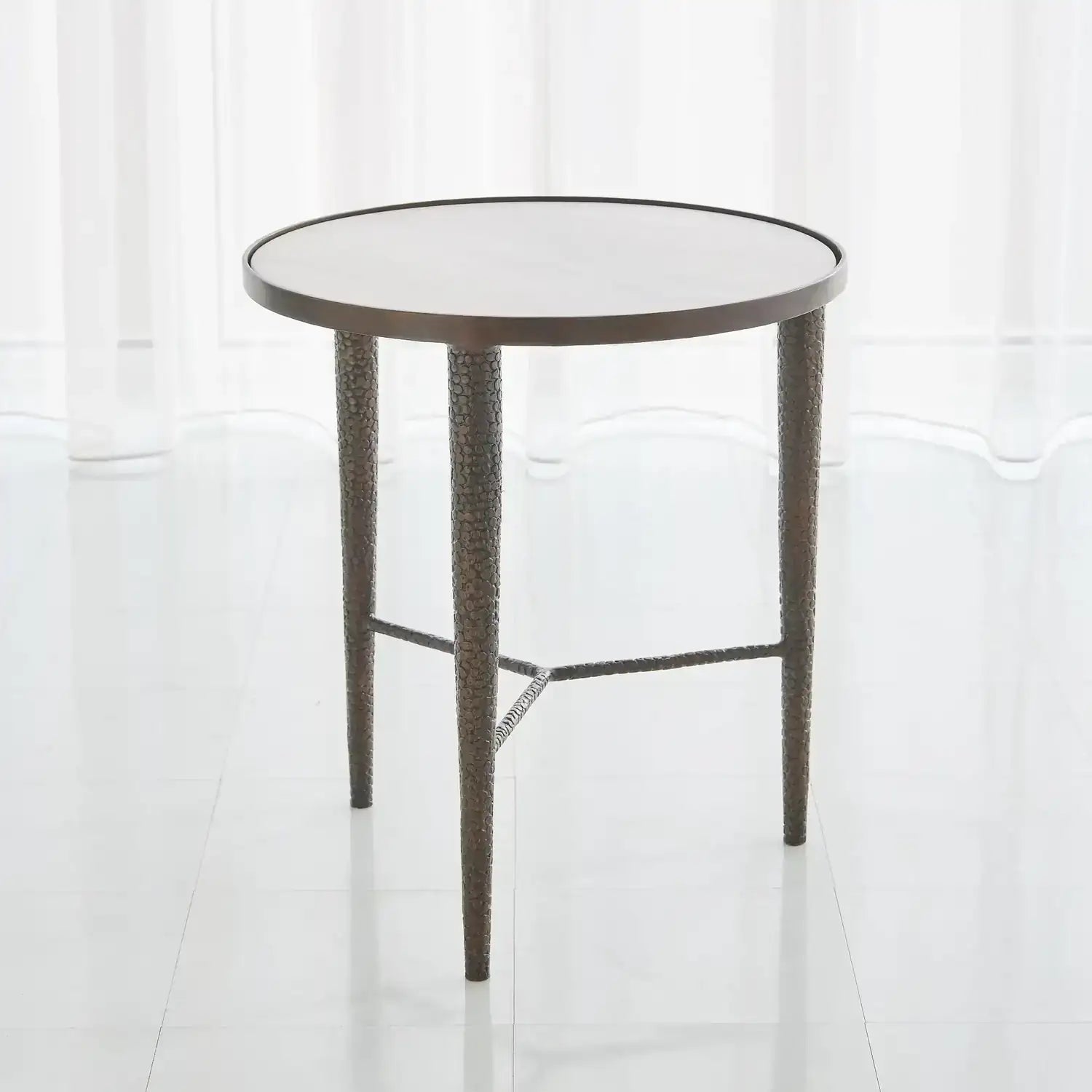 GLOBAL VIEWS HAMMERED END TABLE - Side