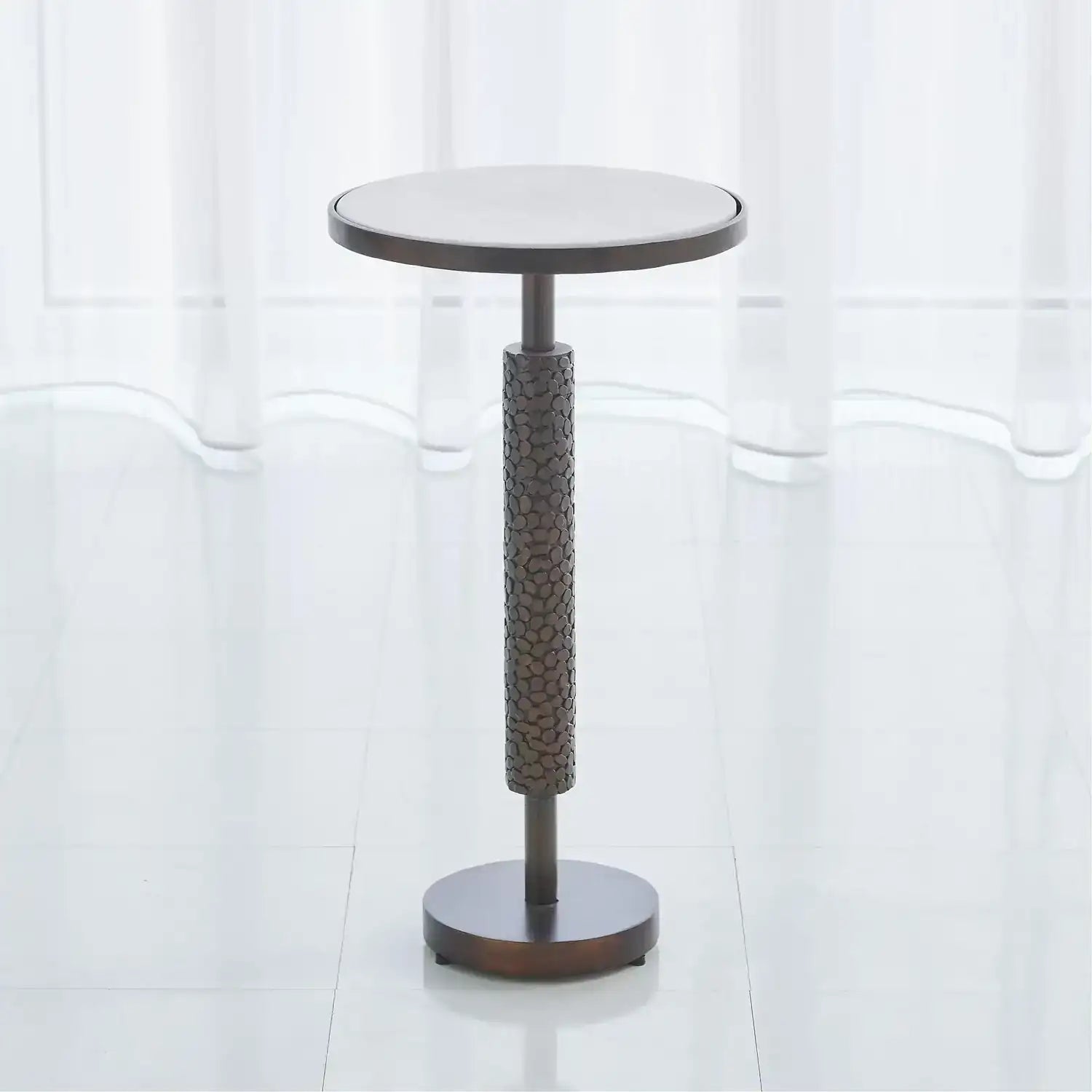 GLOBAL VIEWS HAMMERED MARTINI TABLE - Side