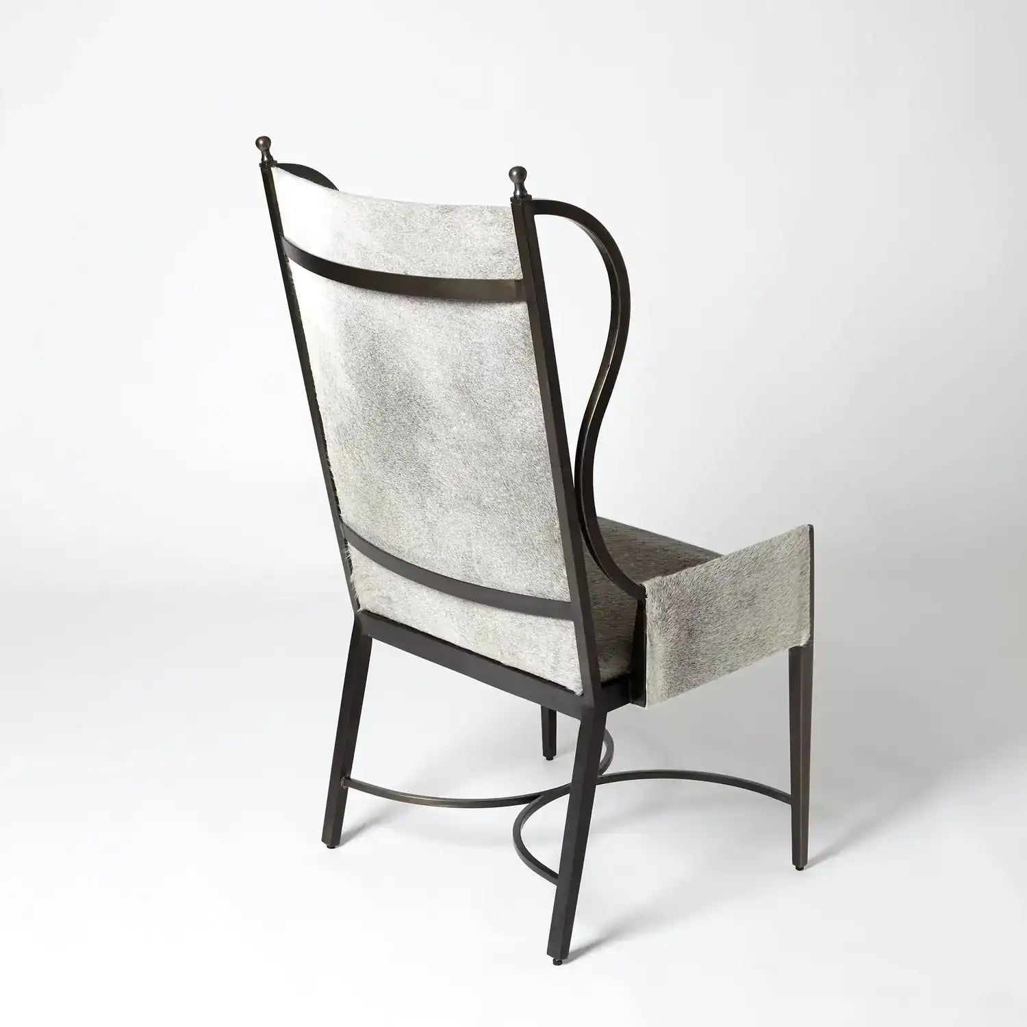 GLOBAL VIEWS IRON WING CHAIR W/GREY HAIR - Lounge