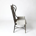 GLOBAL VIEWS IRON WING CHAIR W/GREY HAIR - Lounge