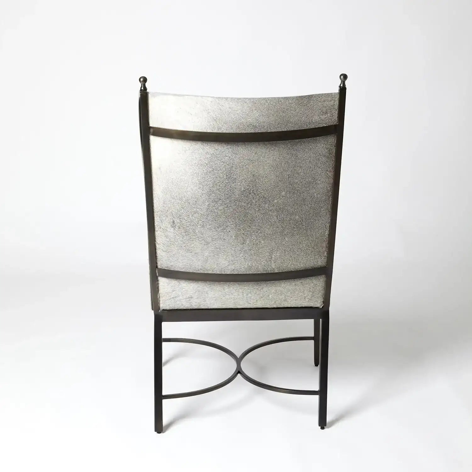 GLOBAL VIEWS IRON WING CHAIR W/GREY HAIR - Lounge
