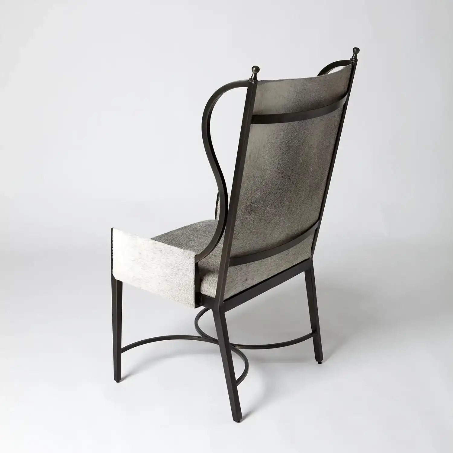 GLOBAL VIEWS IRON WING CHAIR W/GREY HAIR - Lounge