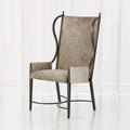 GLOBAL VIEWS IRON WING CHAIR W/GREY HAIR - Lounge