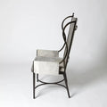 GLOBAL VIEWS IRON WING CHAIR W/GREY HAIR - Lounge