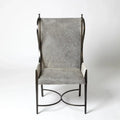 GLOBAL VIEWS IRON WING CHAIR W/GREY HAIR - Lounge