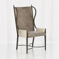 GLOBAL VIEWS IRON WING CHAIR W/GREY HAIR - Lounge