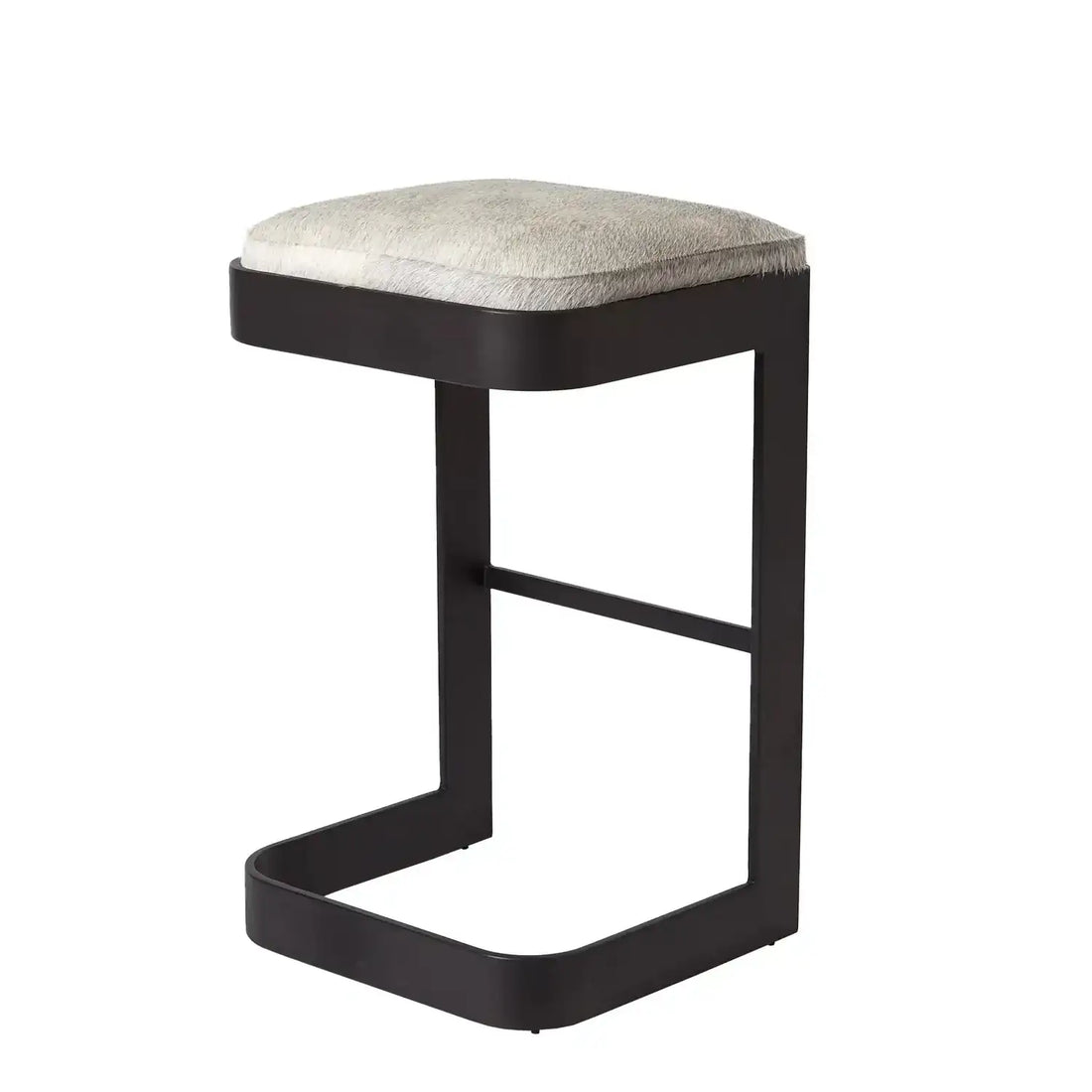 GLOBAL VIEWS REGAN HIGH BAR STOOL W/GREY HAIR - Bar Stools