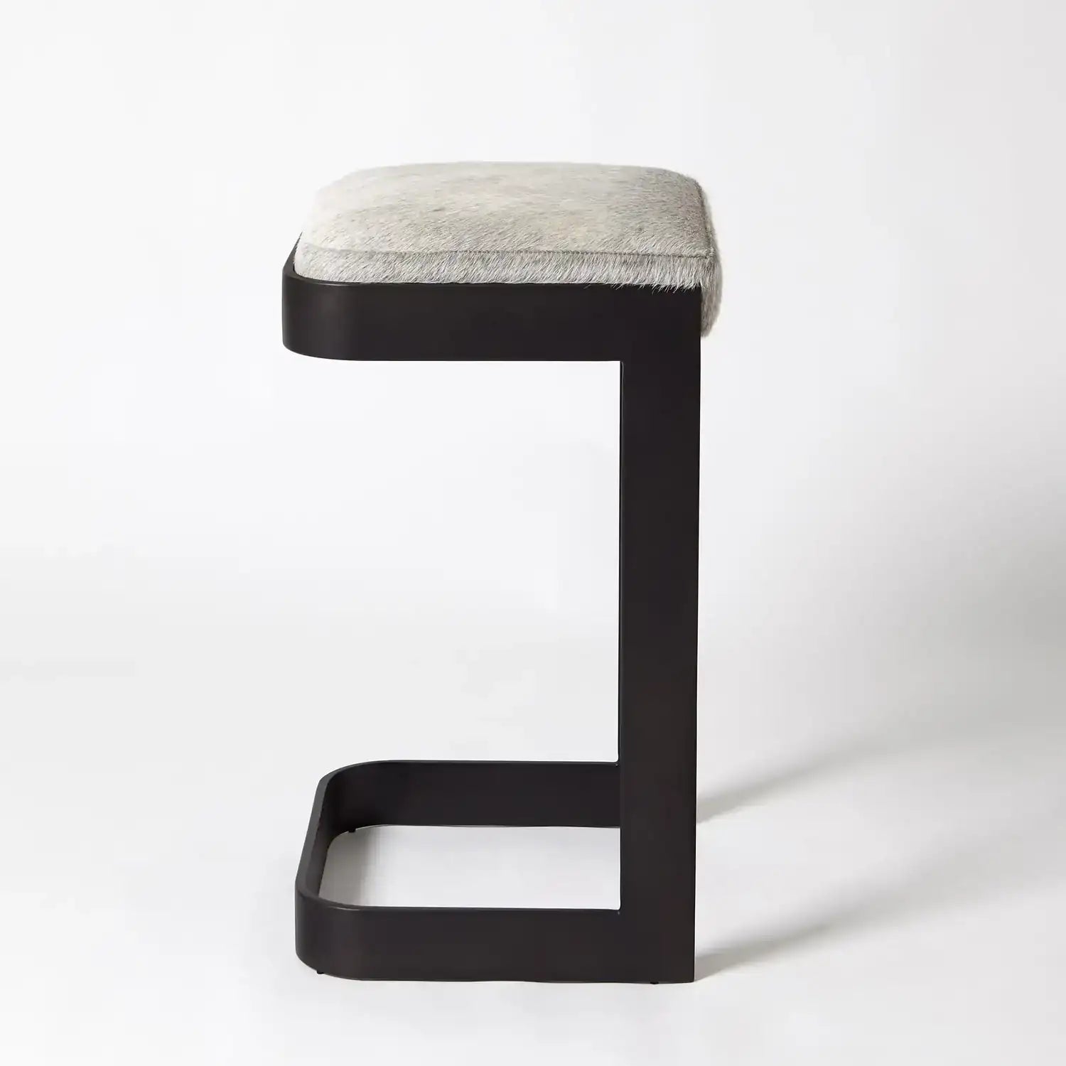 GLOBAL VIEWS REGAN HIGH BAR STOOL W/GREY HAIR - Bar Stools