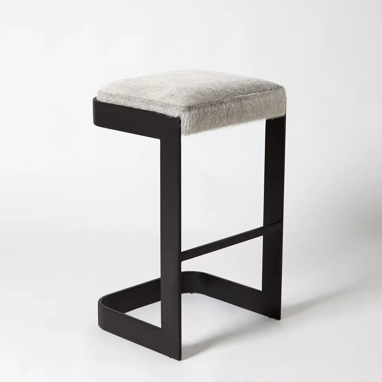 GLOBAL VIEWS REGAN HIGH BAR STOOL W/GREY HAIR - Bar Stools