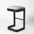 GLOBAL VIEWS REGAN HIGH BAR STOOL W/GREY HAIR - Bar Stools