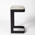 GLOBAL VIEWS REGAN HIGH BAR STOOL W/GREY HAIR - Bar Stools