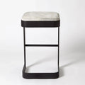 GLOBAL VIEWS REGAN HIGH BAR STOOL W/GREY HAIR - Bar Stools