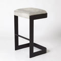 GLOBAL VIEWS REGAN HIGH BAR STOOL W/GREY HAIR - Bar Stools