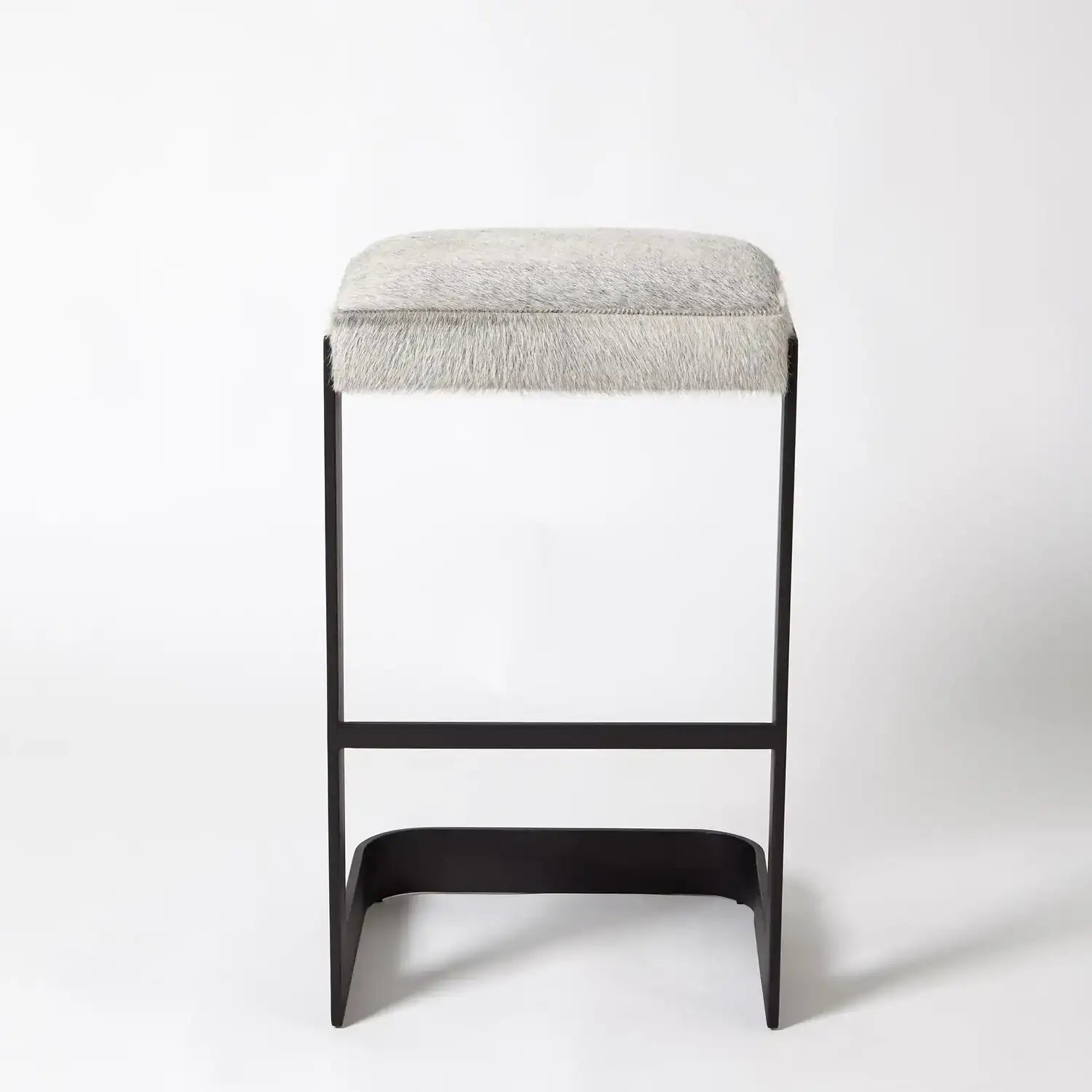 GLOBAL VIEWS REGAN HIGH BAR STOOL W/GREY HAIR - Bar Stools