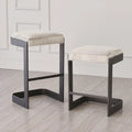 GLOBAL VIEWS REGAN LOW BAR STOOL W/GREY HAIR - Bar Stools