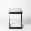 GLOBAL VIEWS REGAN LOW BAR STOOL W/GREY HAIR - Bar Stools