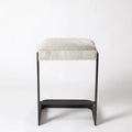 GLOBAL VIEWS REGAN LOW BAR STOOL W/GREY HAIR - Bar Stools
