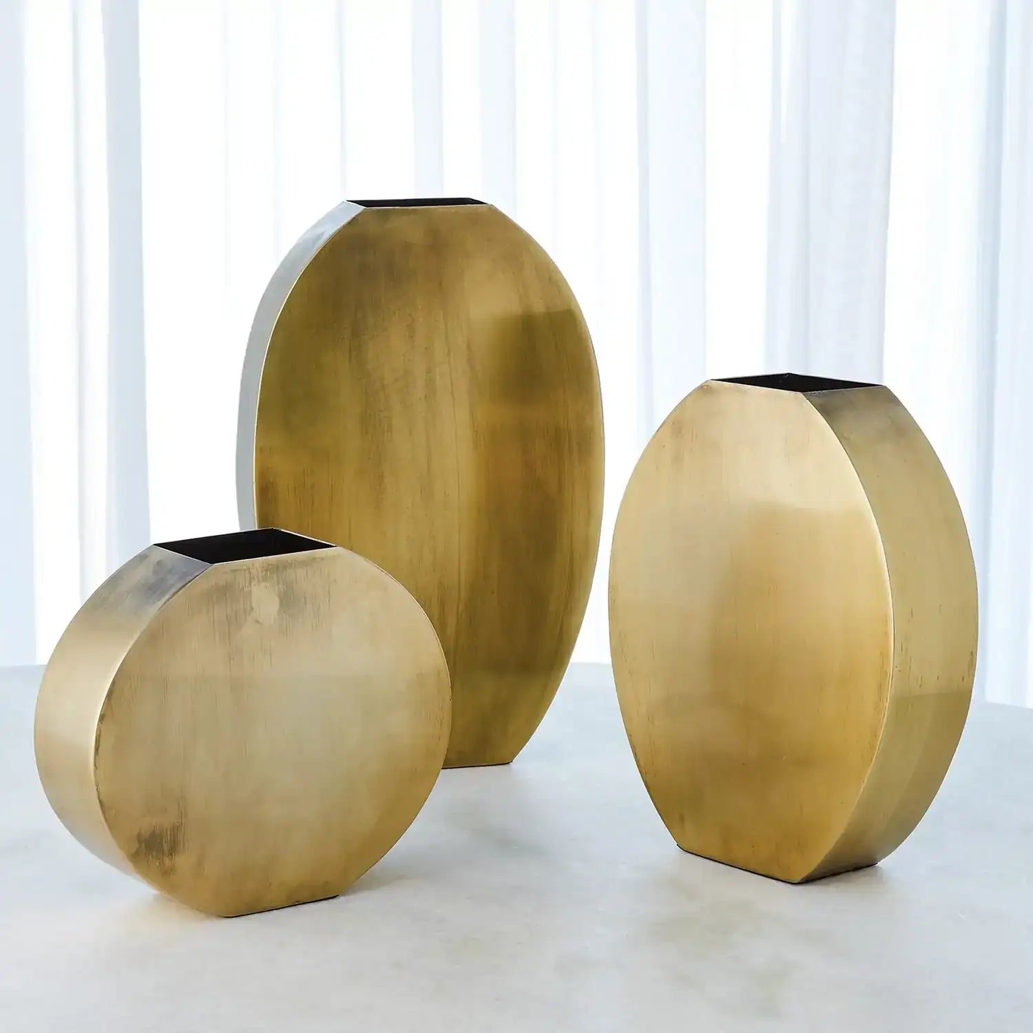 GLOBAL VIEWS SQUARED OVAL VASE - Decorative Accents