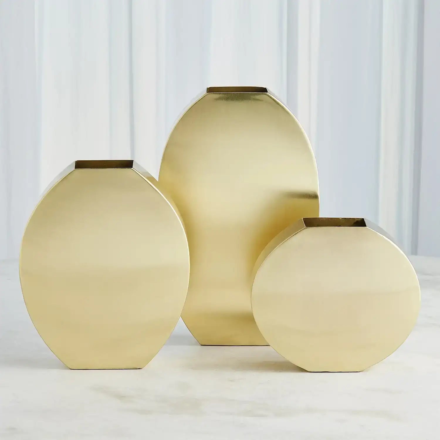 GLOBAL VIEWS SQUARED OVAL VASE - Decorative Accents