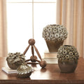 GLOBAL VIEWS ROLLER PIN/WOODEN BALL PYRAMID - Decorative Accents
