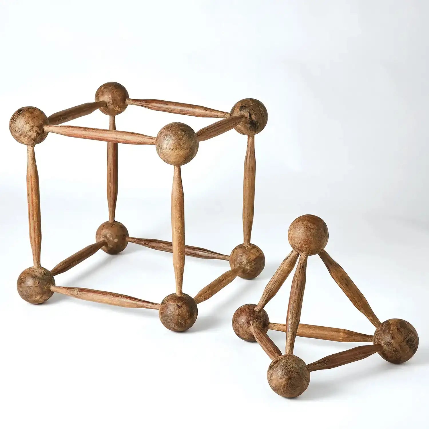 GLOBAL VIEWS ROLLER PIN/WOODEN BALL CUBE - Decorative Accents