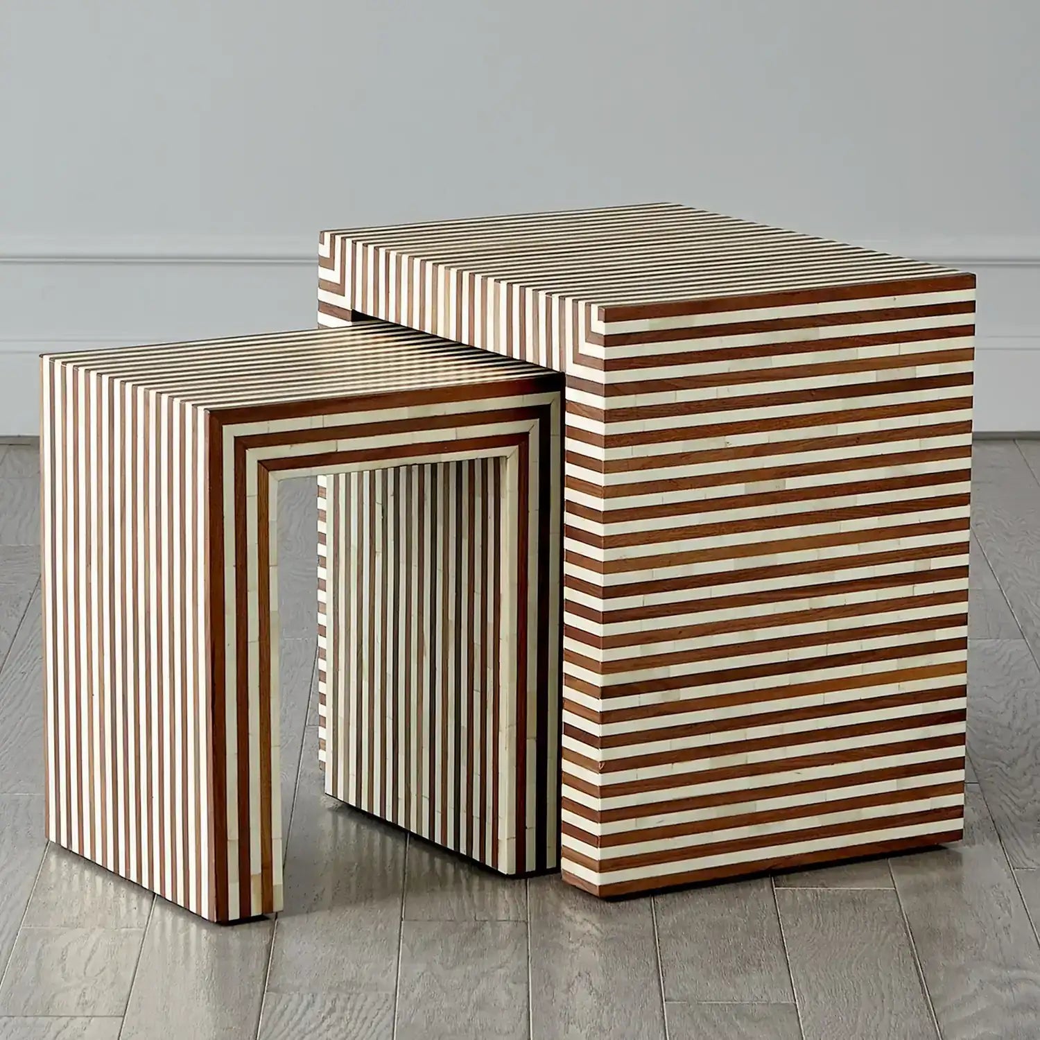GLOBAL VIEWS SIENNA NESTING END TABLE - Side