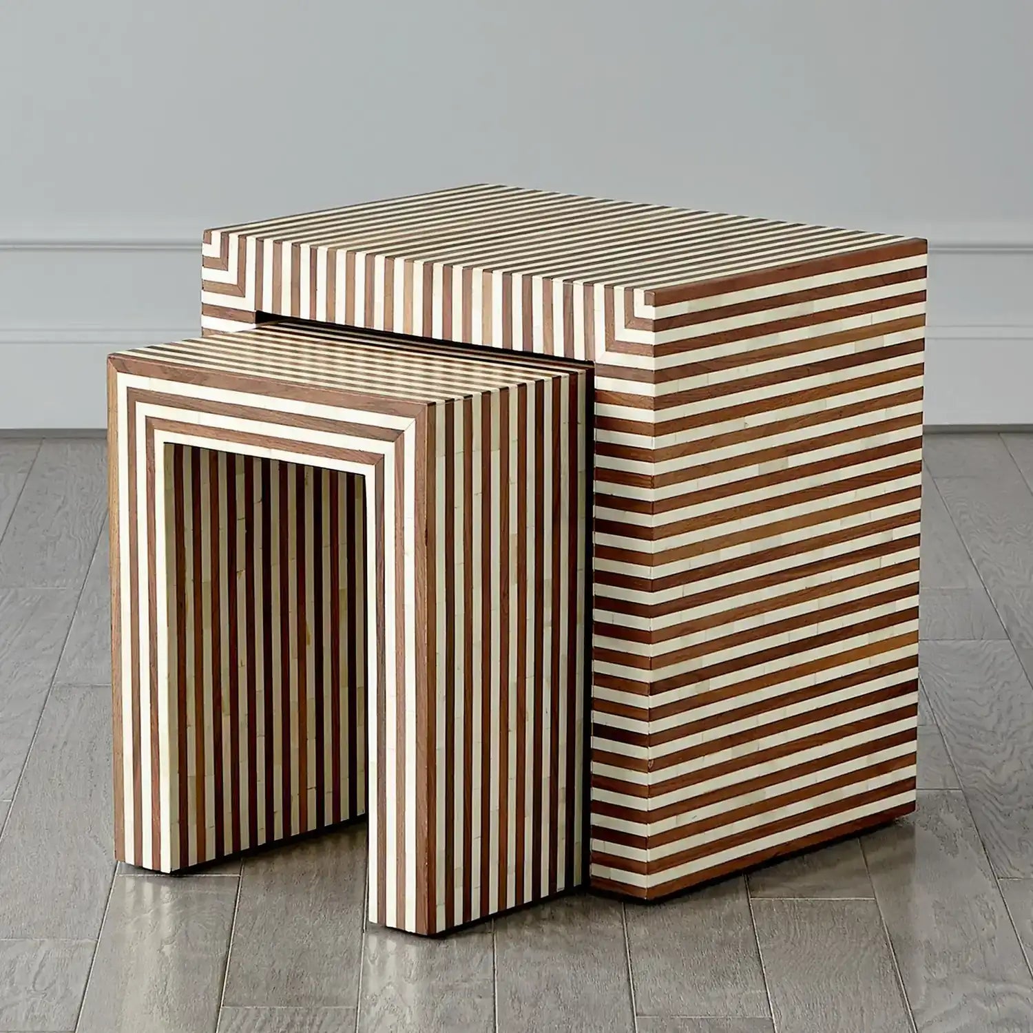 GLOBAL VIEWS SIENNA NESTING END TABLE - Side