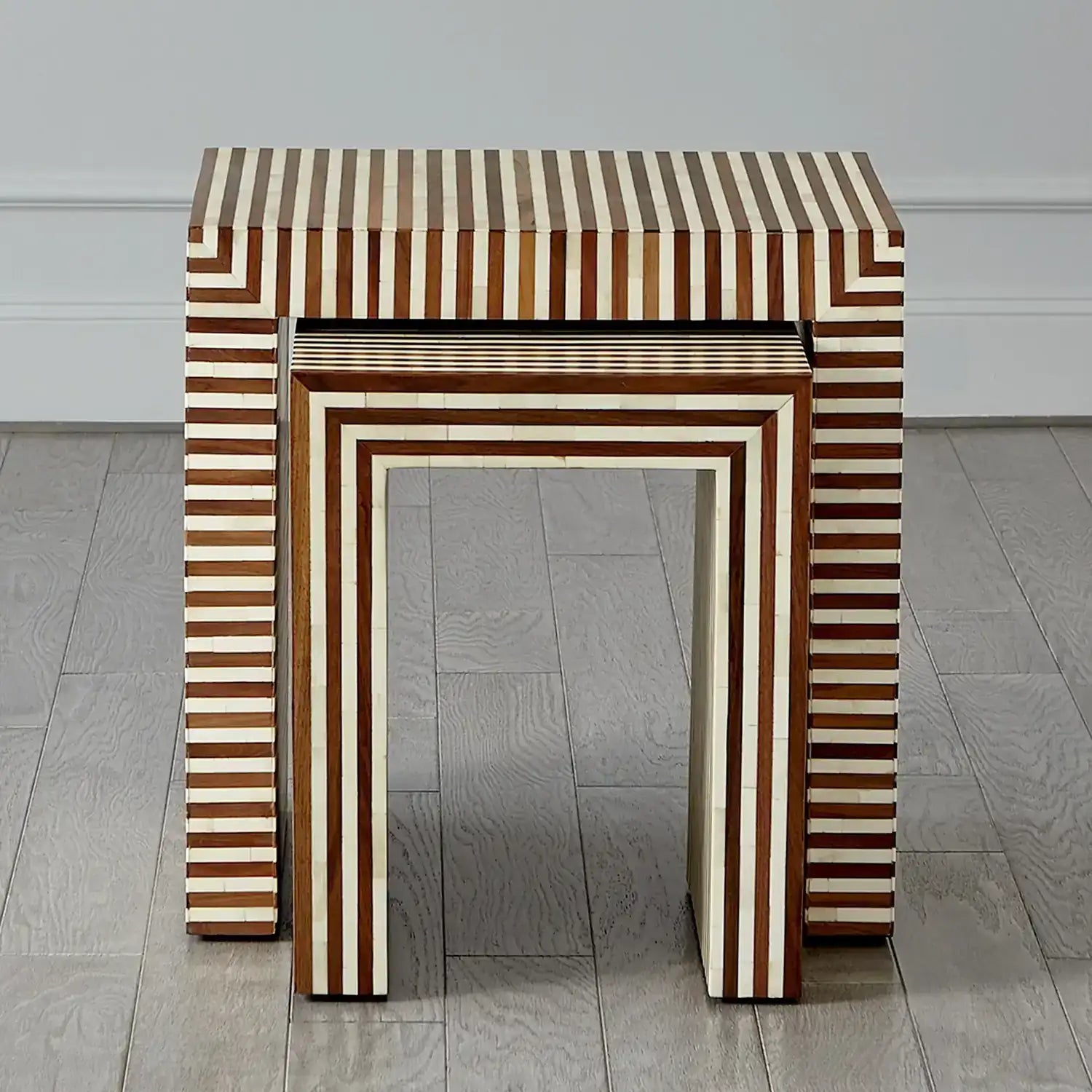 GLOBAL VIEWS SIENNA NESTING END TABLE - Side