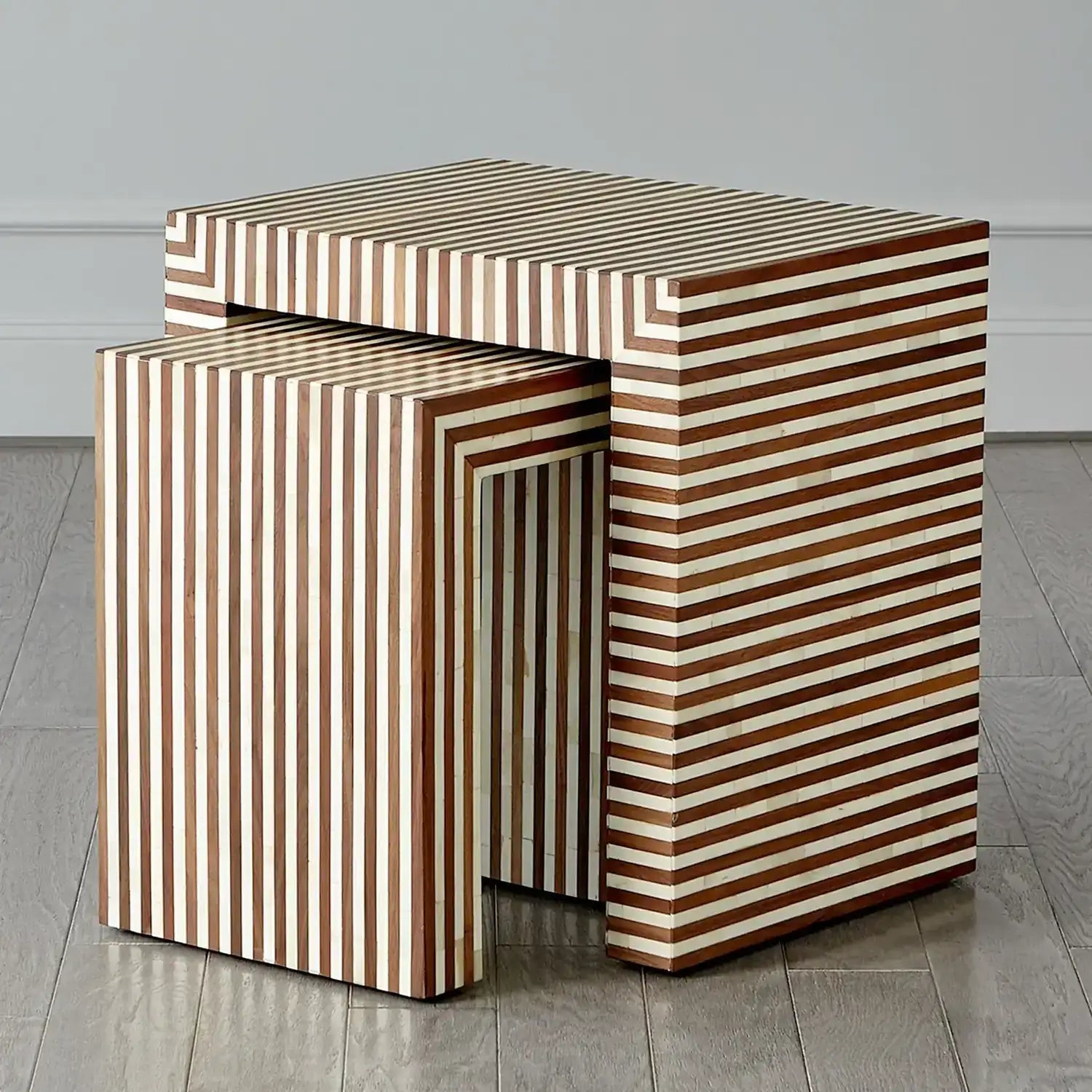 GLOBAL VIEWS SIENNA NESTING END TABLE - Side